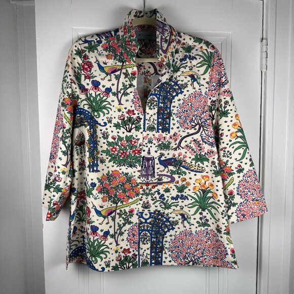 Tuckernuck Garden Print Tunic Top – Size Large - Picture 1 of 3